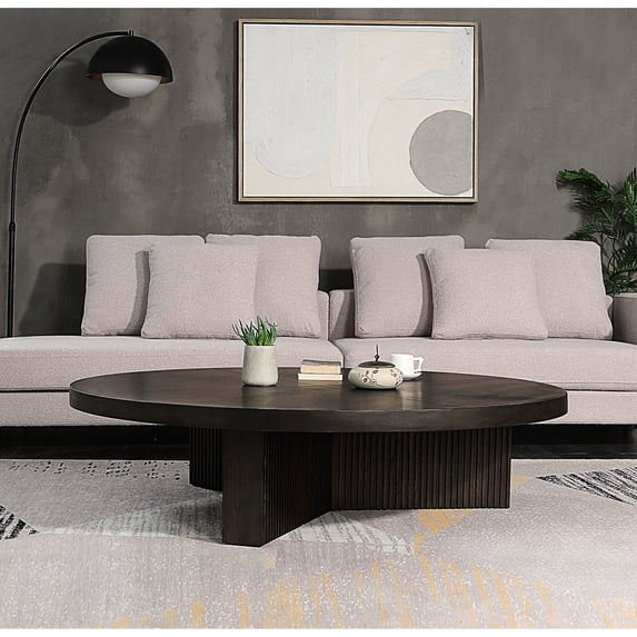 Oversized Round Design / Living Room Centerpiece / Sturdy Surface for Daily Use
