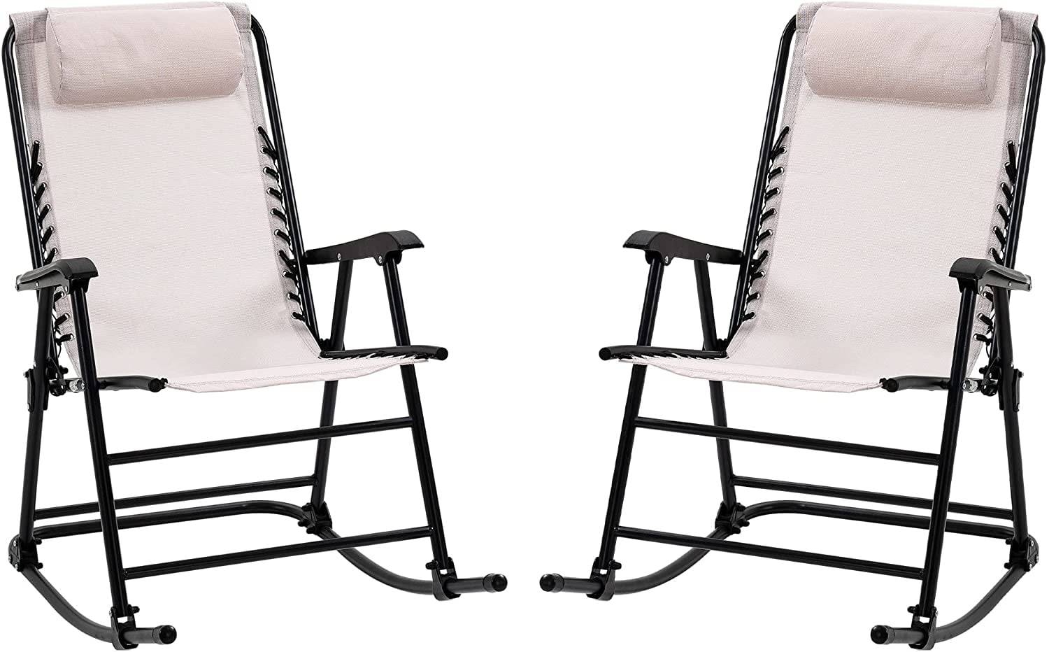 Oversized S Rocking Camping Chair Set of 2, Outdoor Rockers with