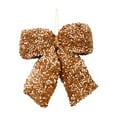 thumbnail image 1 of Oversized Sequin Bow Decoration, Christmas Tree And Wedding Ornament, 3D Pleated Double-Sided Design With Adjustable Hanging Cord, 1 of 3