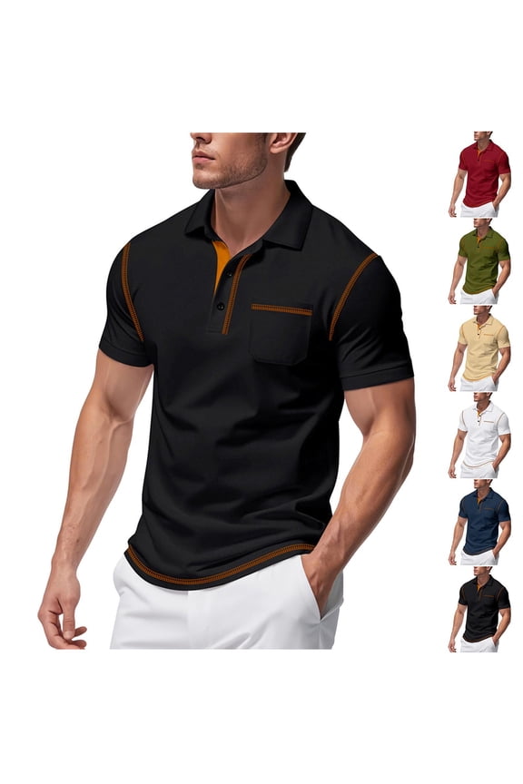Oversized Short Sleeve Style Man Solid Color Casual Ventilate Loose Buttons Lapel Pockets Short Sleeve Wine M