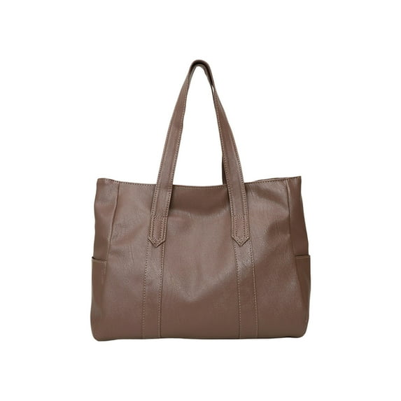 Oversized Shoulder Bag 13.39x11.02x4.72in PU Large Capacity Tote Brown Gray Red Black Purple Green Work Bag Roomy Satchel Commuter Carryall Big Everyday Bag Travel Spacious Essential