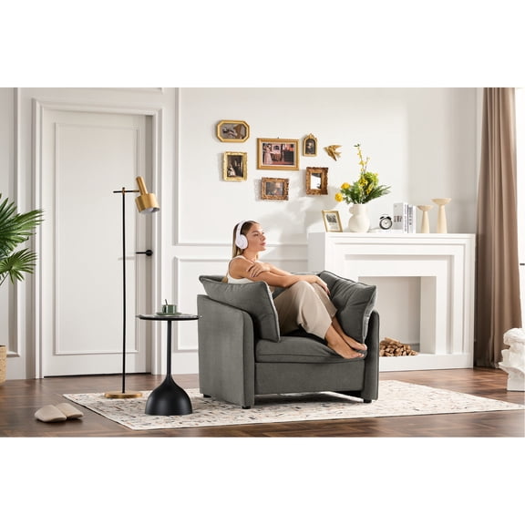 Oversized Single Sofa / Fiber Foam Filler for Long - Term Use