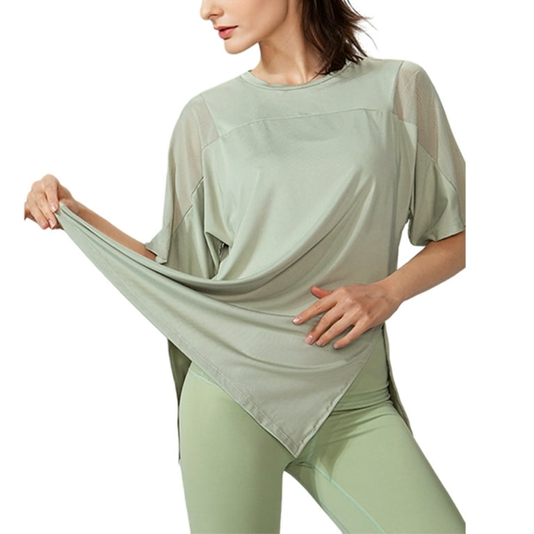 Oversized Size Running Women's Summer Fitness Clothing Round Neck