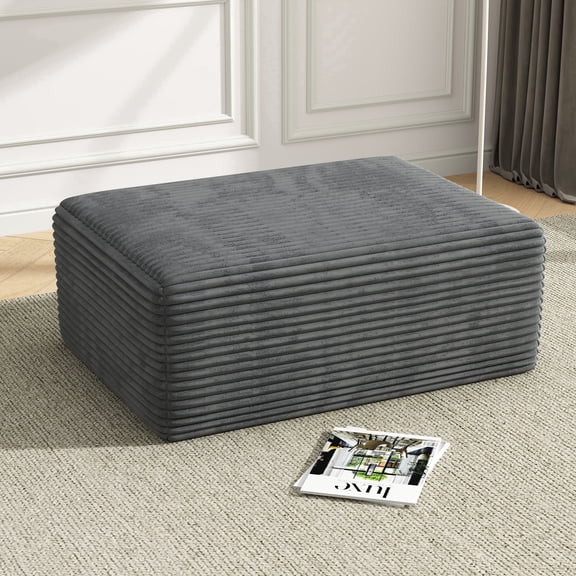 Oversized Sofa Ottoman Footrest(Dark Gray)