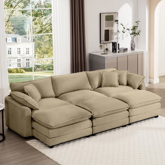 Oversized Sofa with Ergonomic Seat and Extra Support / Comfort for Long Sitting