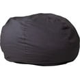 thumbnail image 1 of Oversized Solid Gray Bean Bag Chair for Kids and Adults, 1 of 6