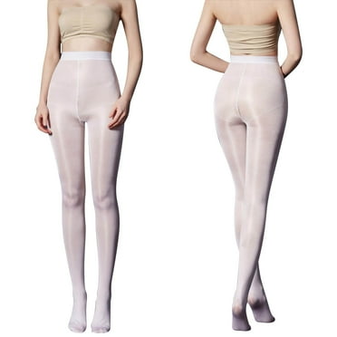 Oversized Spandex Tights for Women White Women's Solid Color Pantyhose Latin Pole Dance 70D Plus Size Reflective Socks