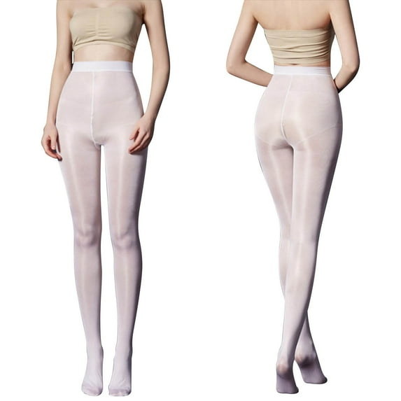 Oversized Spandex Tights for Women White Women's Solid Color Pantyhose Latin Pole Dance 70D Plus Size Reflective Socks