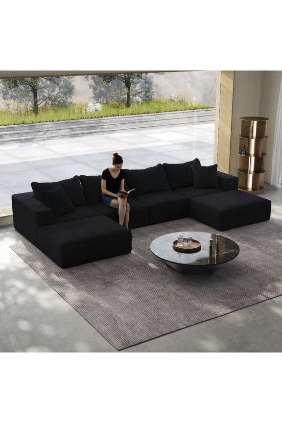 Oversized Sponge Cloud Sofa - Modern Free Combination, Comfortable | 162"L