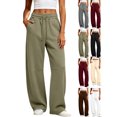 thumbnail image 1 of Oversized Sports Wide Leg Sweatpants Baggy for Women Oversized Drawstring Wide Leg Sweatpants for Women, 1 of 9