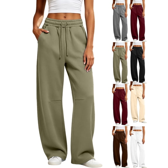 Oversized Sports Wide Leg Sweatpants Baggy for Women Oversized Drawstring Wide Leg Sweatpants for Women