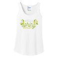 thumbnail image 1 of Oversized Spring Time Floral Cotton Tank Top Graphic Shirt - White 2XL, 1 of 2