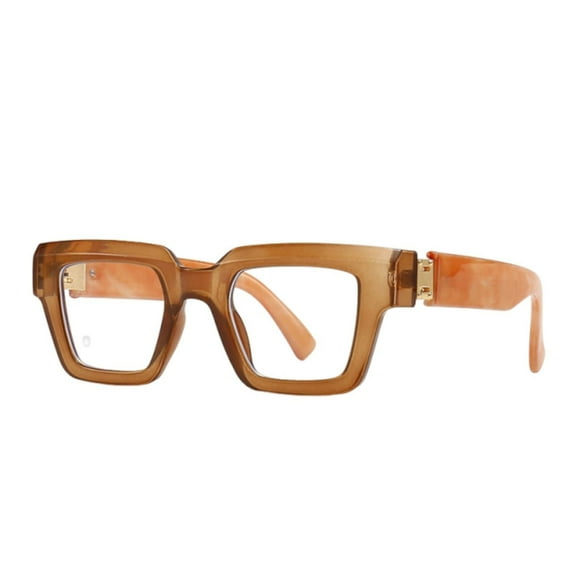 Oversized Square Blue Light Glasses for Women Men Thick Frame Big Computer Eyewear Non-Prescription Eyeglasses