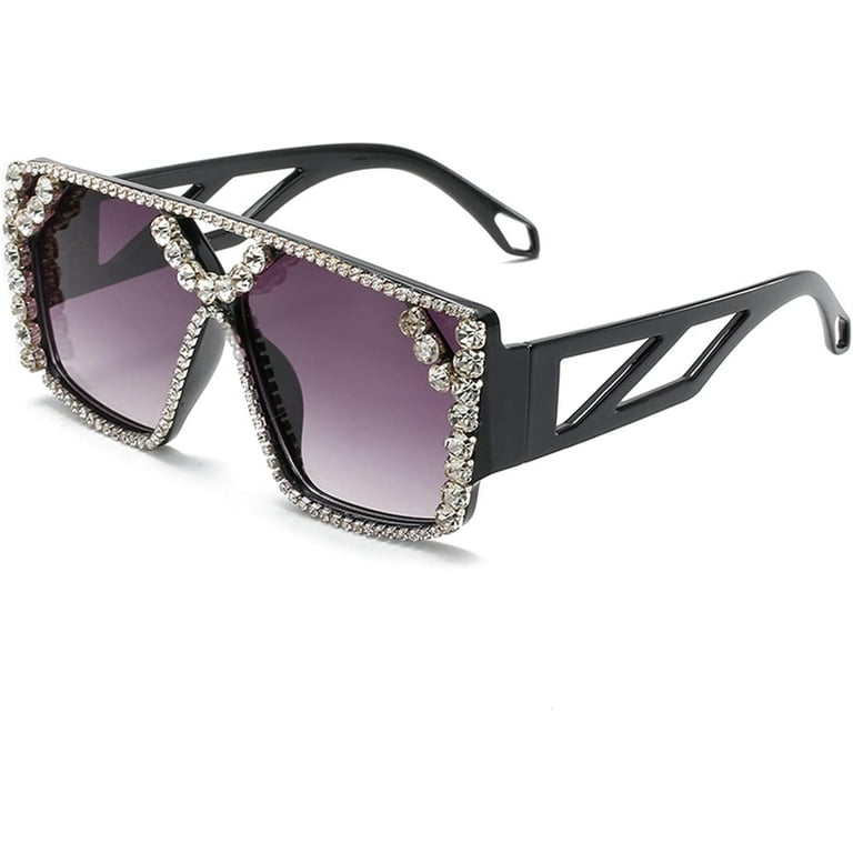 Oversized Square Diamond Sunglasses Women 2021 New Luxury 