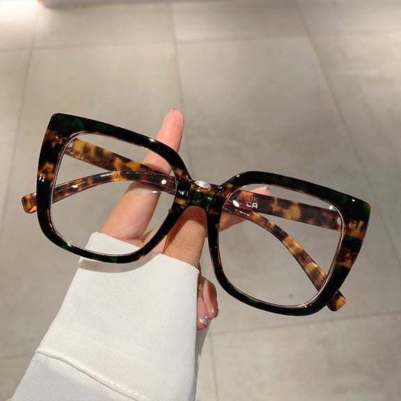 Oversized Square Eyeglasses Frames 2024 New in Brand Design Spectacles Ins Trendy Vintage Multicolor Rim Women Eyewear