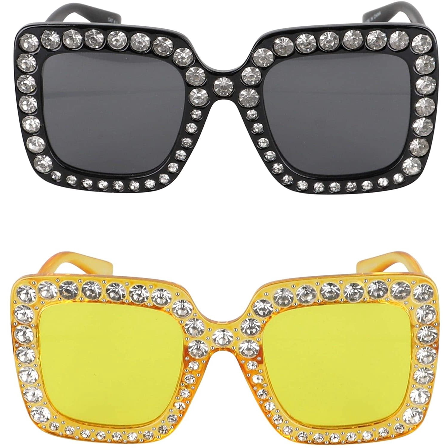 Oversized Square Frame Bling Rhinestone Crystal Design  display picture 1