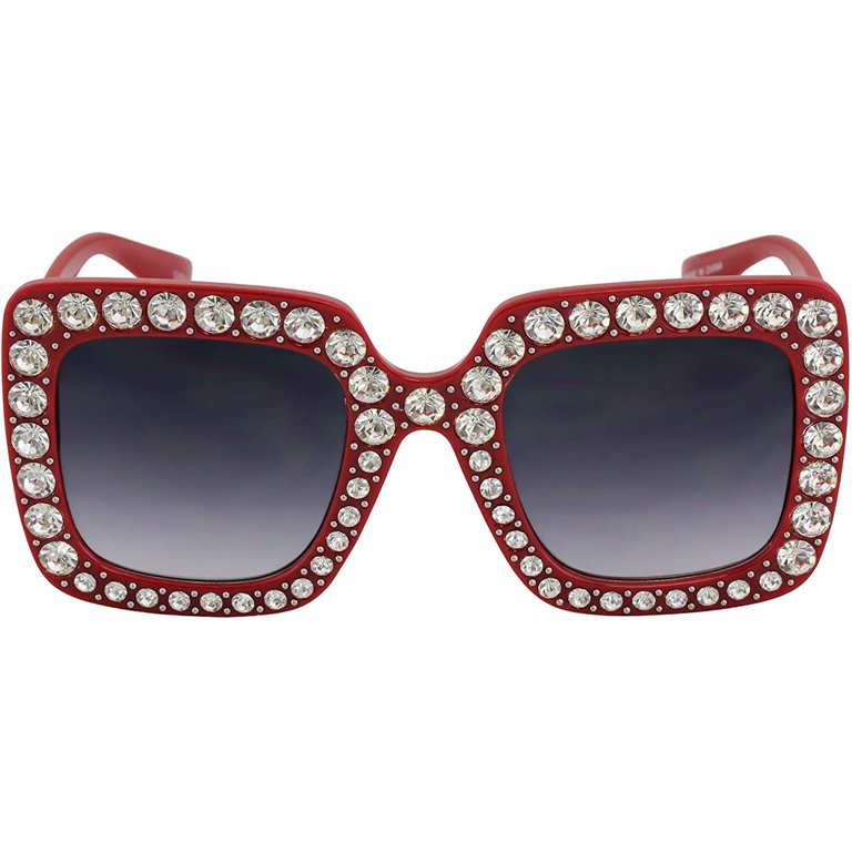Oversized Square Frame Bling Rhinestone Crystal Design  display picture 2