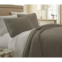 Oversized Square Stitched Solid Embroidered 3-Piece Quilt Set by Southshore Fine Linens