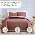 thumbnail image 1 of Oversized Square Stitched Solid Embroidered 3-Piece Quilt Set by Southshore Fine Linens, 1 of 10