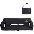 thumbnail image 1 of Oversized Stadium Seats with Back Support, Bleacher Seats, Stadium Chairs with Back and Cushion, Floor Chair, Foldable, Thick Padding (One Black), 1 of 7