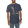 thumbnail image 1 of Oversized Stared and Stripped Eagle Graphic Design Vintage Crewneck Tee - Vintage Denim 2XL, 1 of 4
