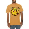 thumbnail image 1 of Oversized Stoned Face Graphic Design Vintage Crewneck Tee - Vintage Mustard 2XL, 1 of 4
