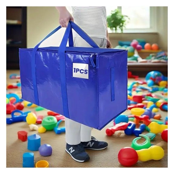 Oversized Storage Bag - 100L Mobile Handbag with Reinforced Handle - Heavy Duty Moving & Clothes Storage - Opaque, Tear Resistant