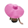 thumbnail image 1 of Oversized Straw Sun Hat with Extra Wide Brim, Women's Summer Beach Cap, Large Foldable Vacation Headwear, 1 of 5