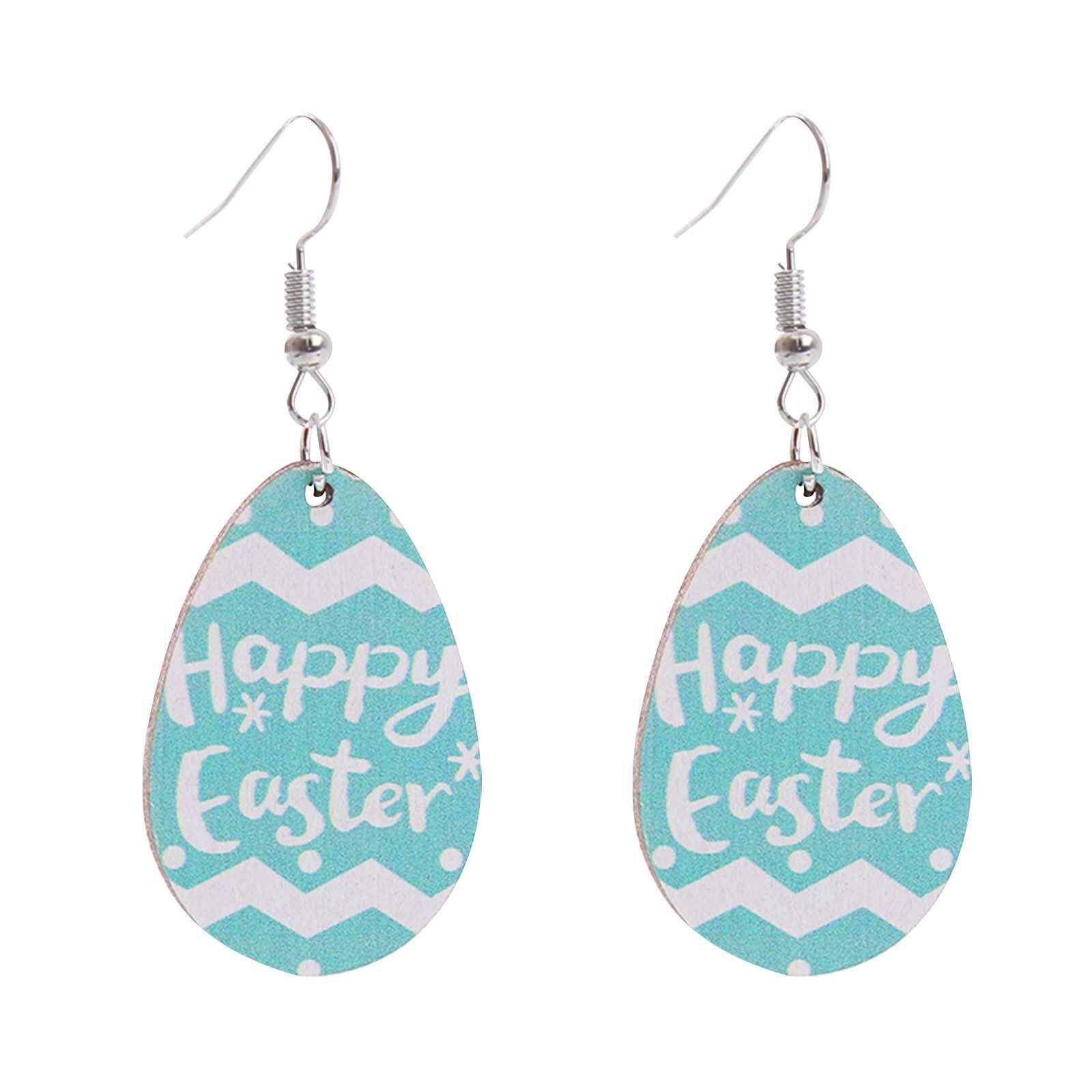 Queen Of Hearts Dangle Earrings With Red Heart & Cartoon Cat Bunny - Fun Costume Jewelry For Halloween & Parties 2 thumbnail image