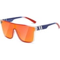 thumbnail image 1 of Oversized Sunglasses, Rimless Mirrored Sun Glasses with Reflective One-Piece Lens, 1 of 6