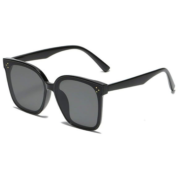 Oversized Sunglasses for Women Men UV Protection (C1 Black Frame/Grey Lens) Mother's Day Gift