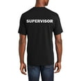thumbnail image 1 of Oversized Supervisor Large Graphic Men's Premium Crew Neck Tee Shirt - Jet Black XL, 1 of 2