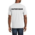 thumbnail image 1 of Oversized Supervisor Large Graphic Men's Premium Crew Neck Tee Shirt - White 5XL, 1 of 2