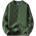 thumbnail image 1 of Oversized Sweater 90s Vintage Cable Knit Long Sleeve Women Heavy Crewneck Pullover, 1 of 8