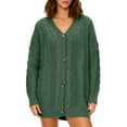 thumbnail image 1 of Oversized Sweater Cardigans for Women Loose Button Down V neck Knitted Outerwear Long Sleeve Casual Tunics Jackets, 1 of 7