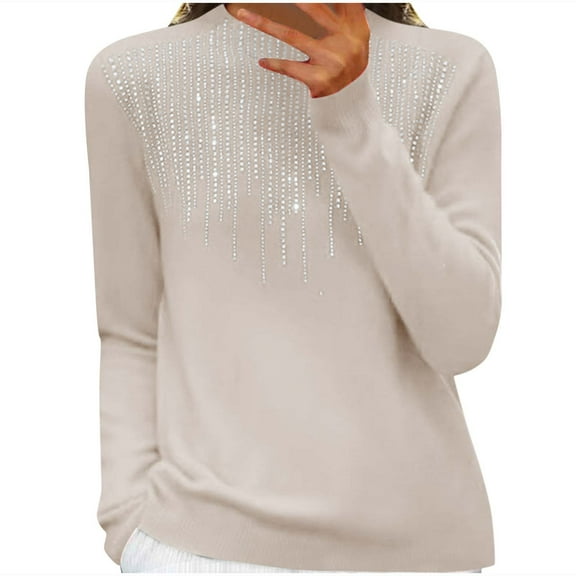 Oversized Sweaters Sevevn Fall Fashion Women Comfortable Casual Solid Color Long Sleeve Round-Neck Sweater