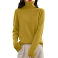thumbnail image 1 of Oversized Sweaters for Women Fall Clothes Women's Pullover Sweater Winter Warm Knit Turtleneck Top Soft Wool Blend Long Sleeve Slim Fit Casual Sweater for Ladies, 1 of 4