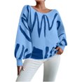 thumbnail image 1 of Oversized Sweaters for Women Cozy Fall Winter Crew Neck Lantern Long Sleeve Ladies Pullover Sweater Tops, 1 of 9