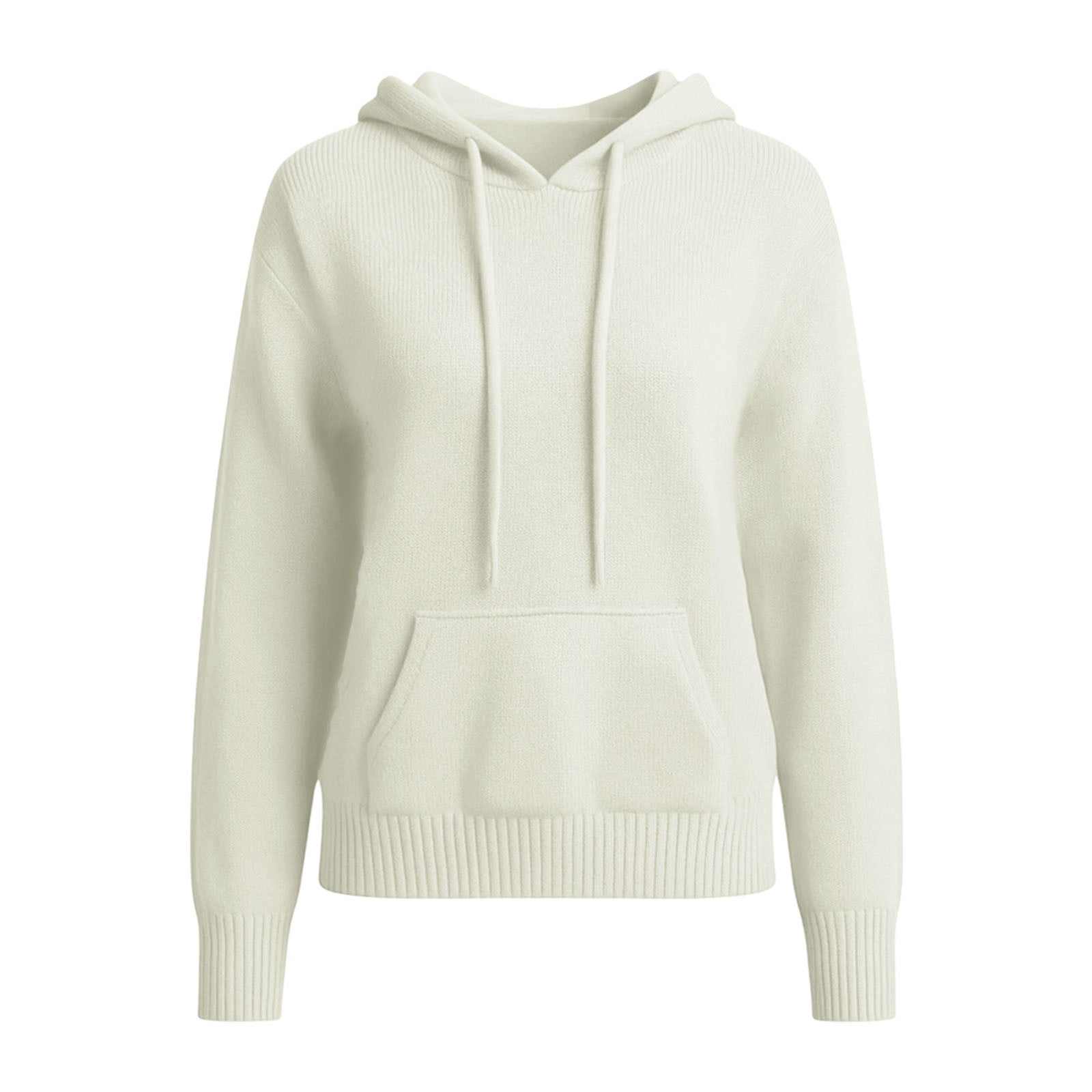 Oversized Sweaters for Women Hooded Long Sleeve Knit Drawstring Soft ...