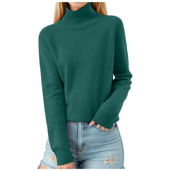 Oversized Sweaters for Women Lightweight Casual Loose Fit Turtleneck Solid Color Long Sleeve Soft Basic Pullover Tops Comfy Stretch Fall Clothes