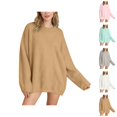 thumbnail image 1 of Oversized Sweaters for Women Long Sleeve Drop Shoulder Casual Crewneck Pullover Sweater Fall Winter Tops, 1 of 5