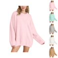 thumbnail image 1 of Oversized Sweaters for Women Long Sleeve Drop Shoulder Casual Crewneck Pullover Sweater Fall Winter Tops, 1 of 5