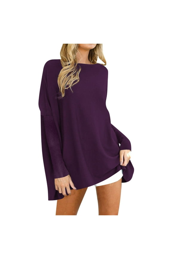 Oversized Sweaters for Women Tunic Tops to Wear with Leggings Long Sleeve Fall Sweaters Dressy Tops