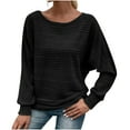 thumbnail image 1 of Oversized Sweaters for Womens Solid Crewneck Pullover Tops Long Batwing Sleeve Knit Jumper Shirts, 1 of 8