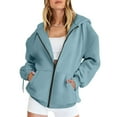 thumbnail image 1 of Oversized Sweatshirt For Women Casual Comfortable Solid Color Loose Zipper Hoodie Everyday Style Tops Clothes With Pocket, 1 of 4