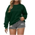 thumbnail image 1 of Oversized Sweatshirt For Women Crewneck Long Sleeve Shirts Loose Fit Drop Shoulder Pullover Athletic Fall Fashion Tops, 1 of 6