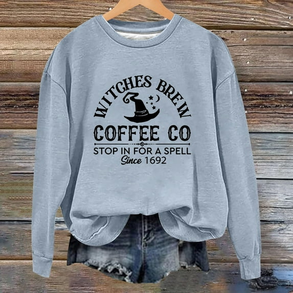 Oversized Sweatshirt For Women Halloween Crewneck Graphic Shirts Fall Pullover Tops Clothes With Pocket