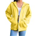 thumbnail image 1 of Oversized Sweatshirt For Women Long Sleeve Casual Pockets Winter Yellow Jacket Coat S-3XL, 1 of 7