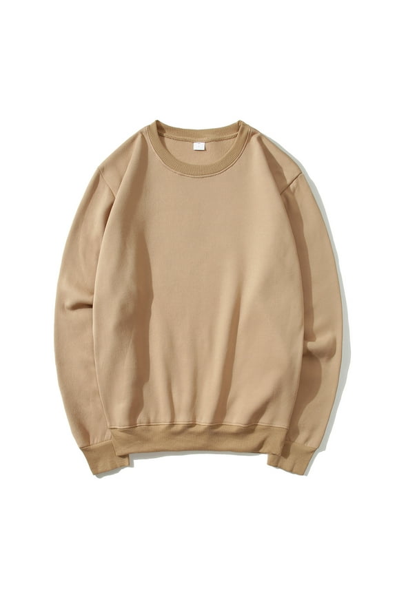 Oversized Sweatshirt Men Long Sleeve Sweater Crew Neck Plain Pullover Loose Fit Blouse Tops Casual Lightweight Solid Sports Leisure Sweatshirts Loungewear