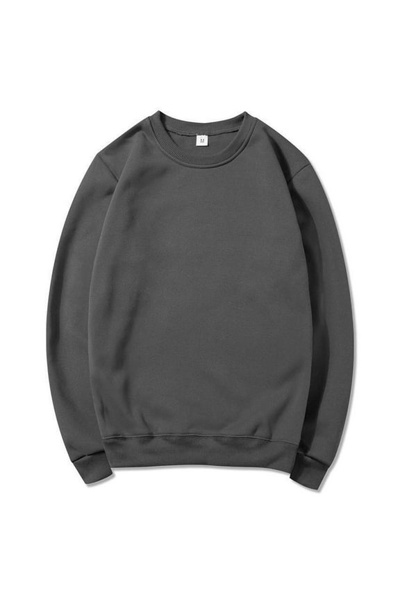 Oversized Sweatshirt Men Long Sleeve Sweater Crew Neck Plain Pullover Loose Fit Blouse Tops Casual Lightweight Solid Sports Leisure Sweatshirts Loungewear